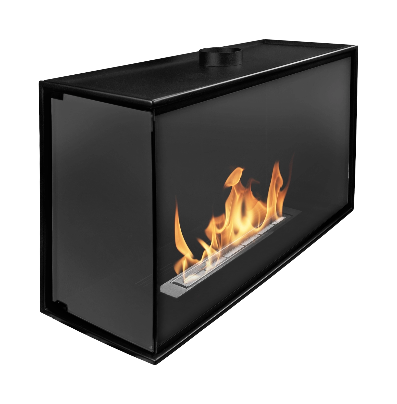 Biopejs Indbygningshjørne Med Glas Sider Venstre