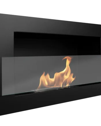 Biopejs Vægophæng 650x400x120 Mm Sort Mat Struktur Med Glas