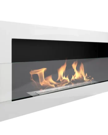 Biopejse Til Vægophæng 900x400x120mm Hvid Glans Med Glas