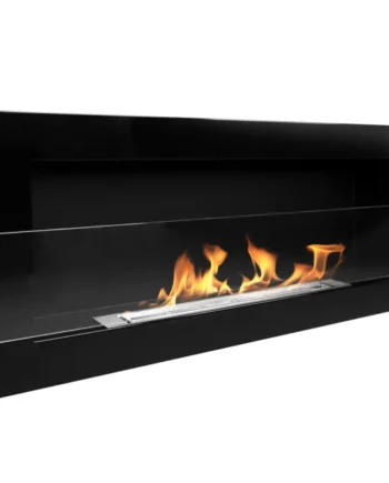 Biopejse Til Vægophæng 900x400x120mm Sort Glans Med Glas
