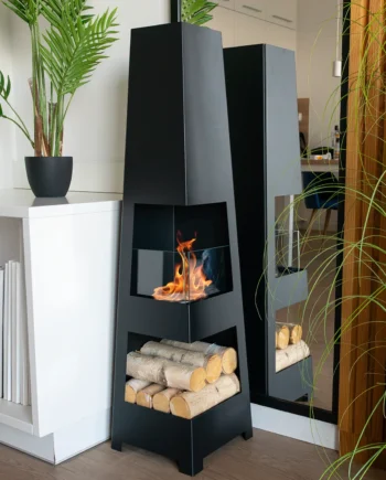 Fritstående Biopejse Sort Mat