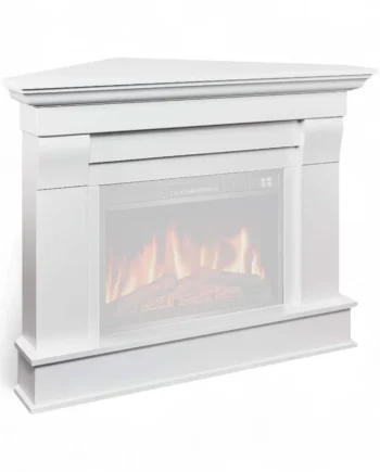 Albion Hjørne Fritstående Pejseramme Hvid