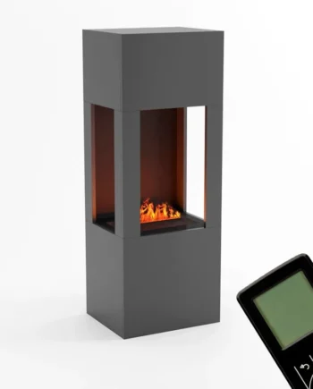 Böll Grå Omc 400   Fritstående Vanddampepejs