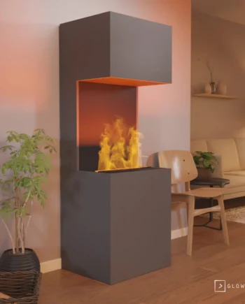 Beethoven Grå Omc 600   Fritstående Vanddamppejs