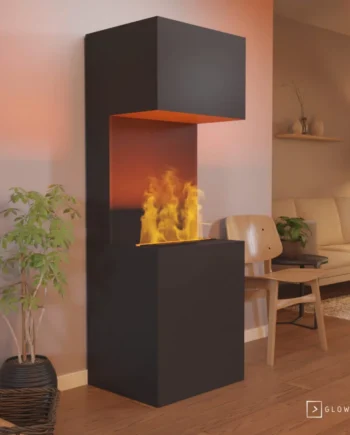 Beethoven Sort Omc 600   Fritstående Vanddamp Pejs