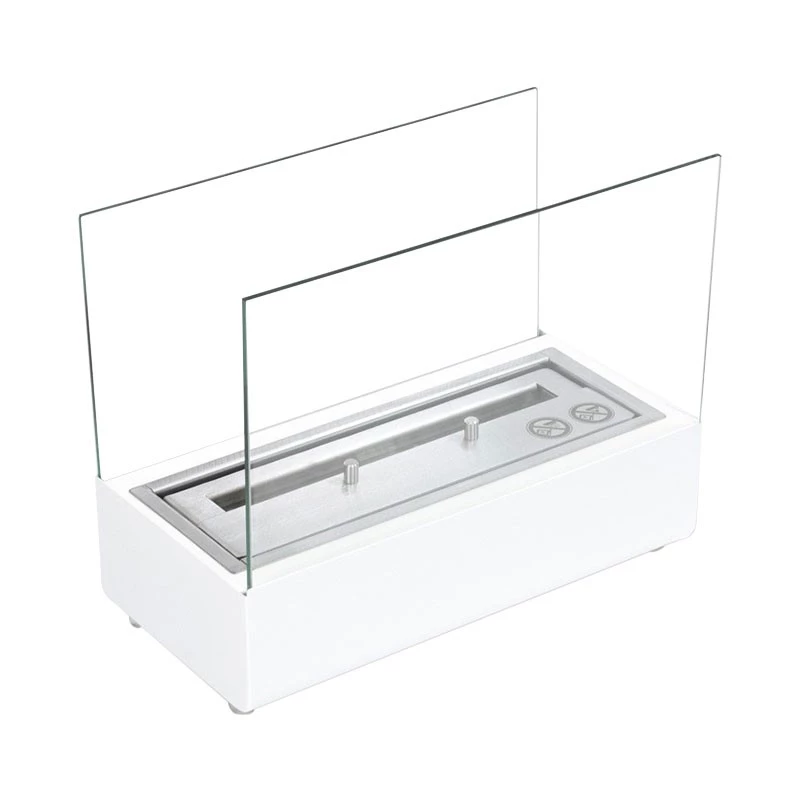 Bord Biopejs Med Glas Hvid