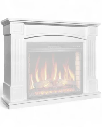 Boston Fritstående Pejseramme Hvid