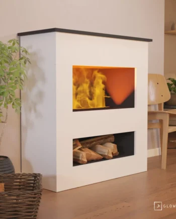 Brecht Hvid Omc 600   Fritstående Vanddamppejs