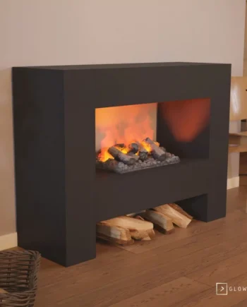 Fallada Sort Omc 600   Fritstående Vanddamp Pejs