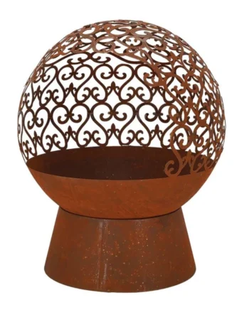 Fire Ball Laser Cut Curls Rust