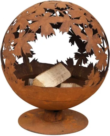 Fire Ball Laser Cut Leaves Rust
