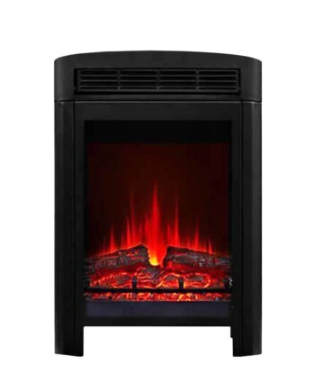 Fritstående Elektrisk Kamin   Sort