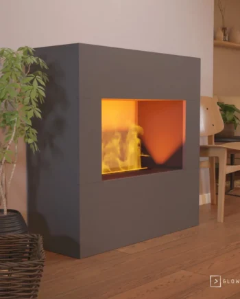 Goethe Grå Omc 600   Fritstående Vanddamp Pejs