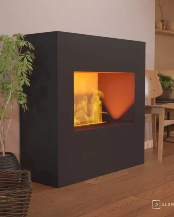 Goethe Sort Omc 600   Fritstående Vanddamp Pejs