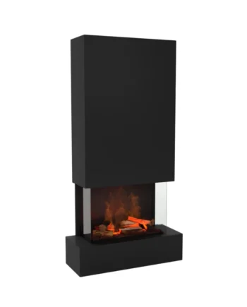 Hölderlin Høj Sort Omc 600   Væghængt Vanddamp Pejs