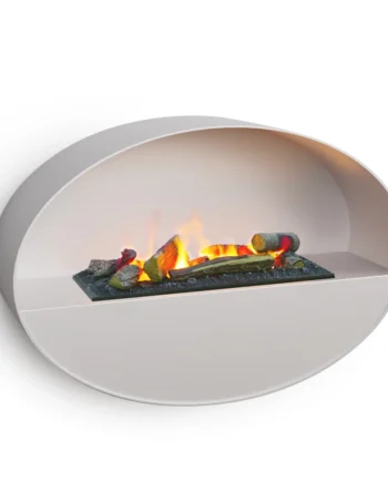 Kjos Hvid Væghængt Vanddamp Pejs