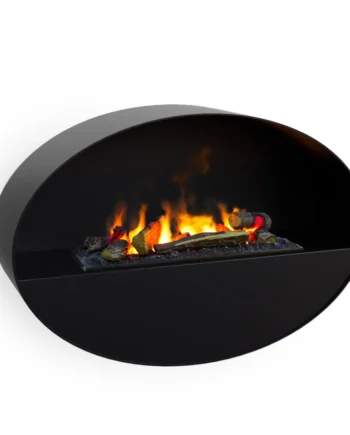 Kjos Sort Væghængt Vanddamp Pejs