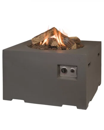 Kvadratisk Gaspejs Ildbord  Antracit