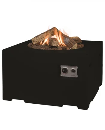 Kvadratisk Gaspejs Ildbord Sort