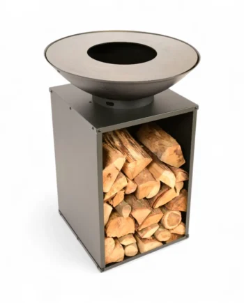 Onyx ø60 Bålfad Med Grill Og Brændeopbevaring