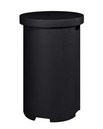 Rund Gasflaskeskjuler Sort