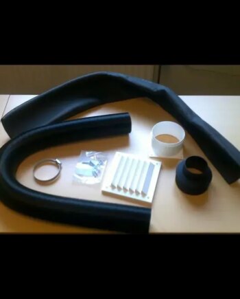 Slangesæt For Ekstern Lufttilførsel ø63 Mm  Længde 103 Cm Sort Med Alu Indvendig