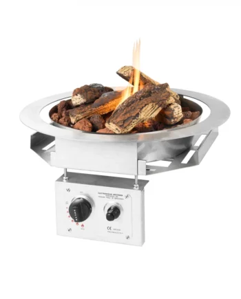 Stor Gasbrænder Til Indbygning Rund  : 48 Cm