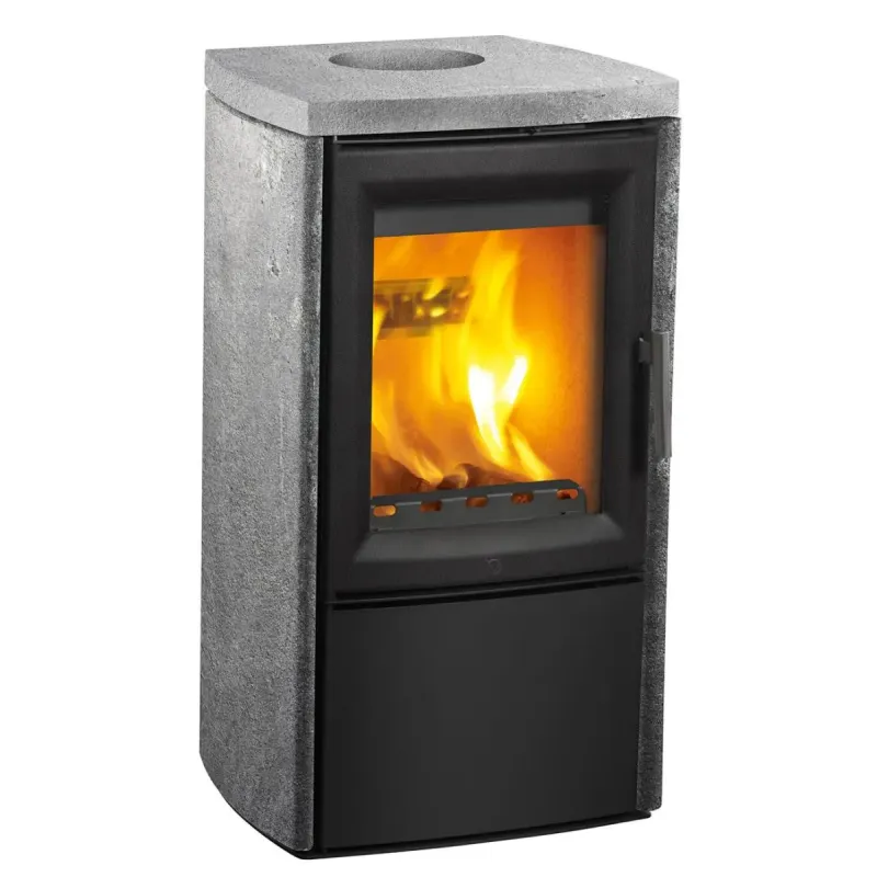 Varde Aura   Natursten Grå  Kun Topafgang  Brændeovn