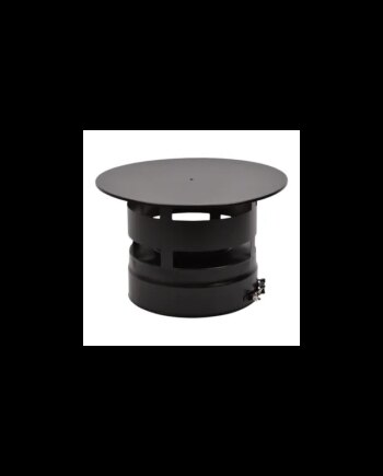 Varde Skorsten Topsektion   Hætte Sort ø250mm -
