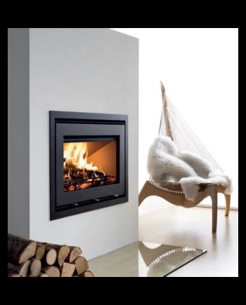 Westfire Pejseindsats Uniq 32 Indsats Sort  Smal Ramme  Brændeovn