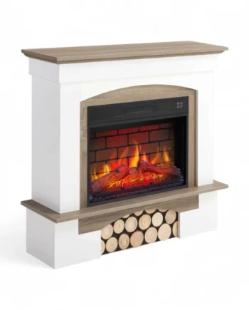 Woodley Fritstående Elpejs Hvid   Grå Eg